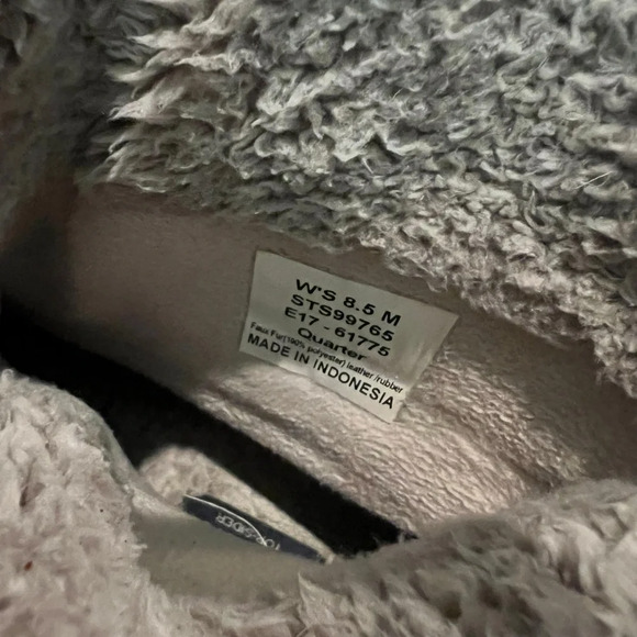 Sperry Syren Strait Oat Winter Bone Lace Up Boots snow rain faux fur pull on 8.5 - Picture 5 of 12